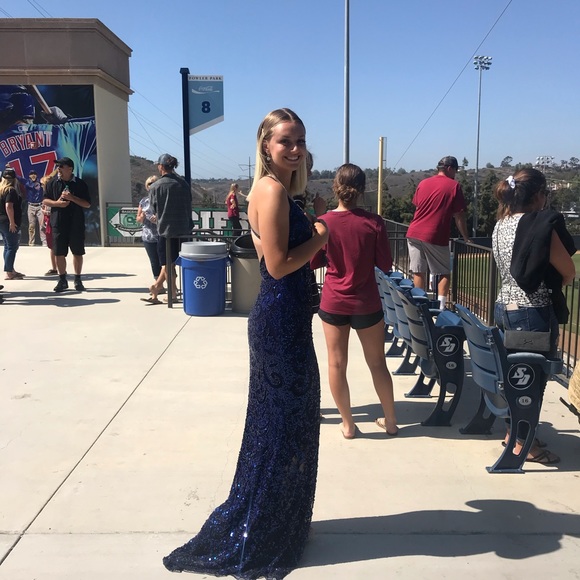 jovani royal blue prom dress - Picture 6 of 6
